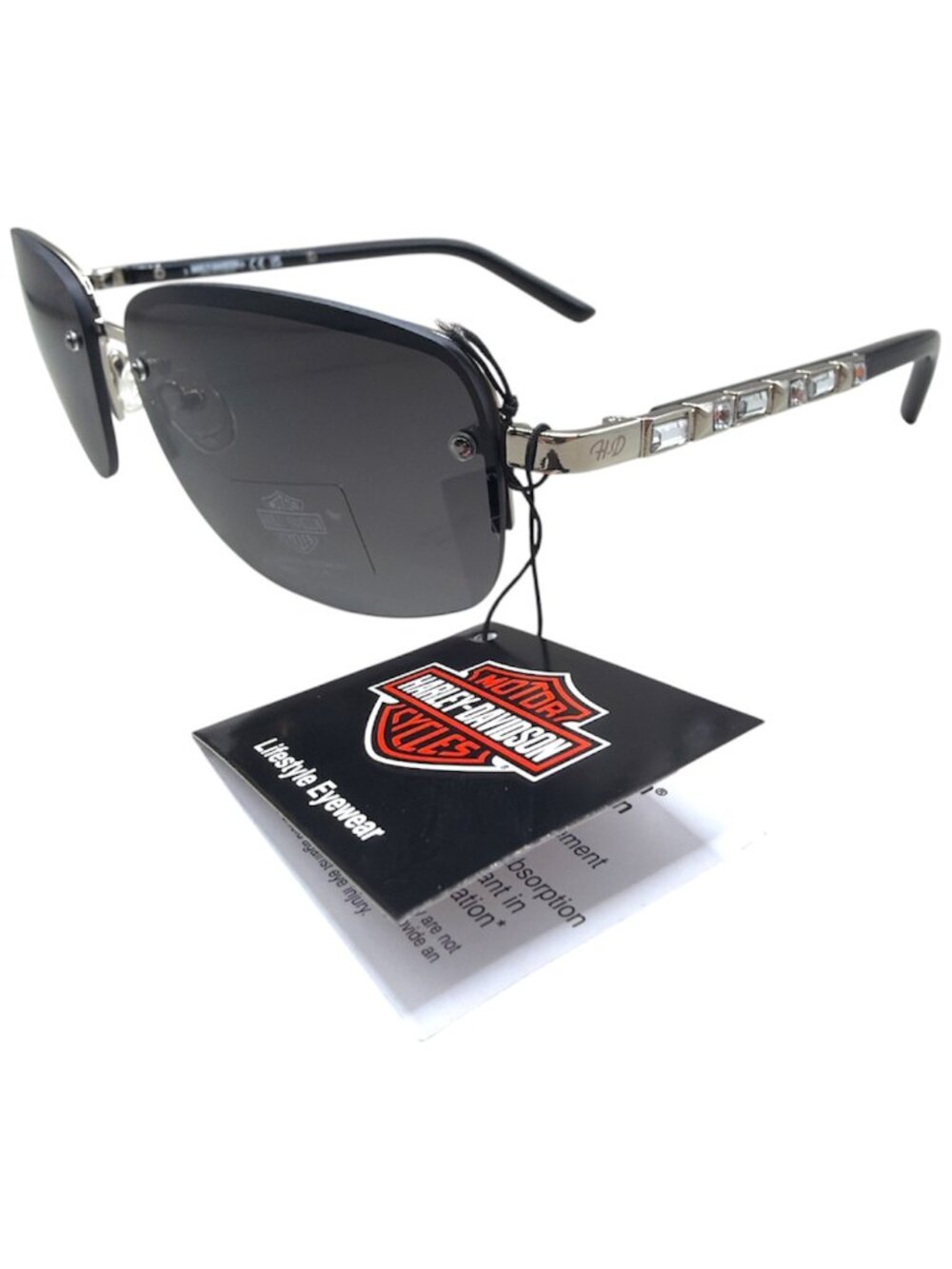 Harley-Davidson Women's Rimless Sunglasses, Nickeltin Frame/Gradient Smoke Lens - Picture 2 of 7